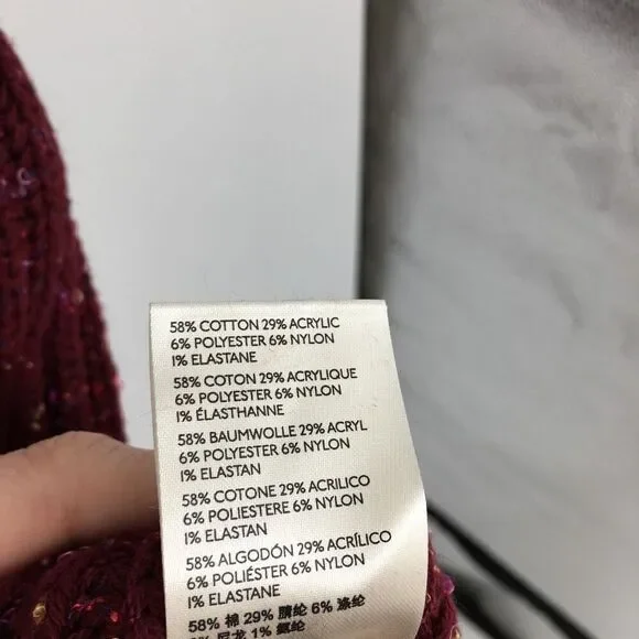 Free People Leo Tunic Sweater Womens Medium Wine Rib Cowl Neck Oversized NWT - Picture 7 of 11